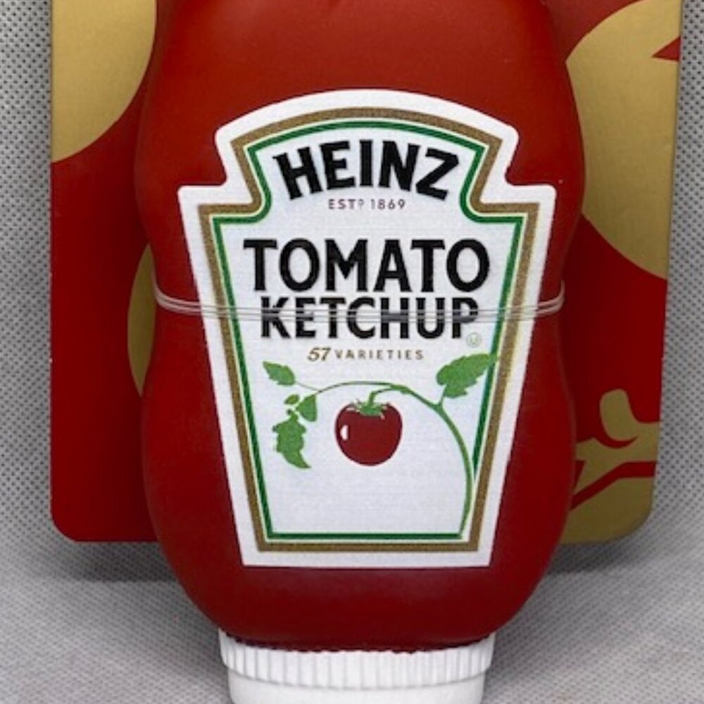 Vinyl Dog Toy "HEINZ TOMATO KETCHUP "(Squeaker Inside) Red